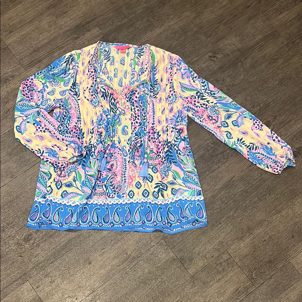 Lilly Pulitzer Marilina Long Sleeve Tunic Top
